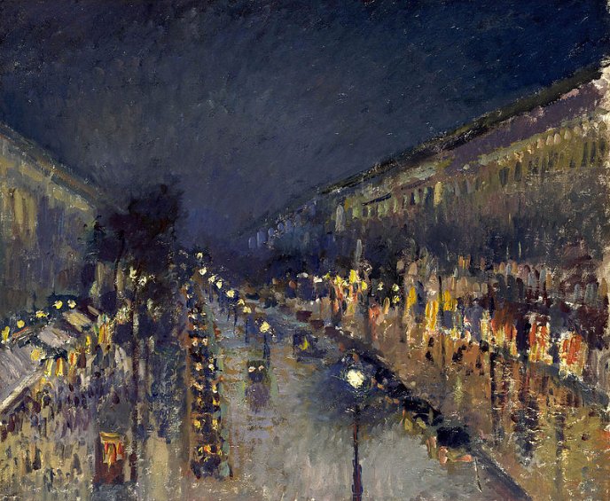 Effet de nuit boulevard Montmartre Camille Pissaro